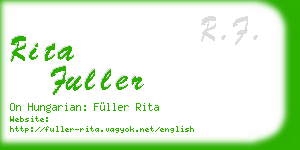rita fuller business card